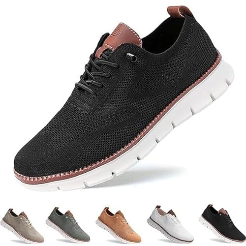 Gamfoam Wearbreeze-Schuhe for Herren, Bootsschuhe for Hineinschlüpfen mit Fußgewölbeunterstützung, Wearbreeze-Schuhe for Herren, besonders Bequeme Schuhe (Color : Black, Size : 10) von Gamfoam