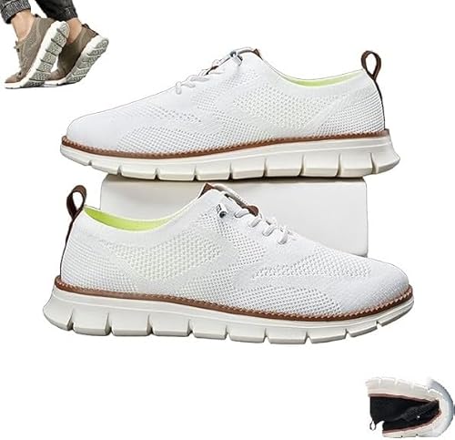 Gamfoam Wearbreeze-Schuhe for Herren, Bootsschuhe for Hineinschlüpfen mit Fußgewölbeunterstützung, Wearbreeze-Schuhe for Herren, besonders Bequeme Schuhe (Color : White, Size : 11) von Gamfoam