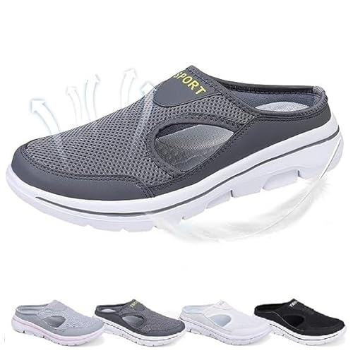 Orthowalkway Herrenschuhe, Orthowalkway Sandalen, Orthowalkway Orthopädische Schuhe, Meaboots for Herren, Elsvia Orthopädische Schuhe(Color:Dark Grey,Size:10.5) von Gamfoam