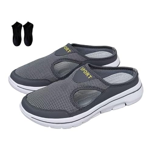 Orthowalkway Herrenschuhe, Orthowalkway Sandalen, Orthowalkway Orthopädische Schuhe, Meaboots for Herren, Elsvia Orthopädische Schuhe(Color:Dark Grey,Size:11.5) von Gamfoam