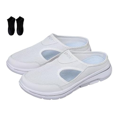 Orthowalkway Herrenschuhe, Orthowalkway Sandalen, Orthowalkway Orthopädische Schuhe, Meaboots for Herren, Elsvia Orthopädische Schuhe(Color:White,Size:10) von Gamfoam