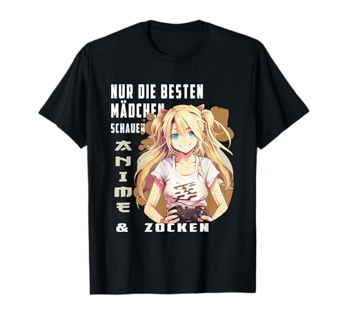 Anime Mädchen zocken Gaming Anime Manga Merch T-Shirt von Gaming Anime Mädchen
