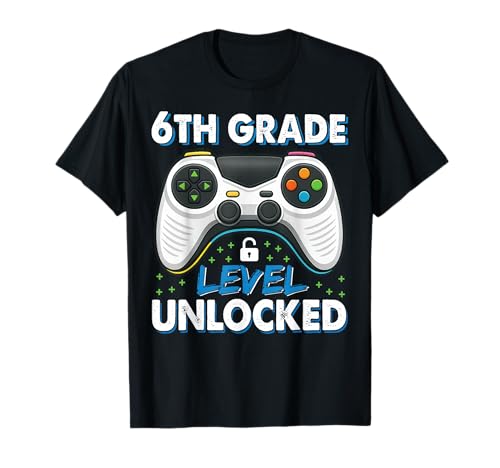 Jungen First Day of 6th Grade Shirt Kinder Gaming Back to School T-Shirt Jungen First Day of 6th Grade Shirt Kinder Gaming Back to School T-Shirt von Gaming Back To School Boys First Day Outfit Store