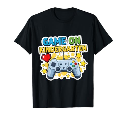 Gaming Jungen Spiel auf Kindergarten New School Year Gamer T-Shirt Gaming Jungen Spiel auf Kindergarten New School Year Gamer T-Shirt von Gaming Boys Game On Kindergarten Products