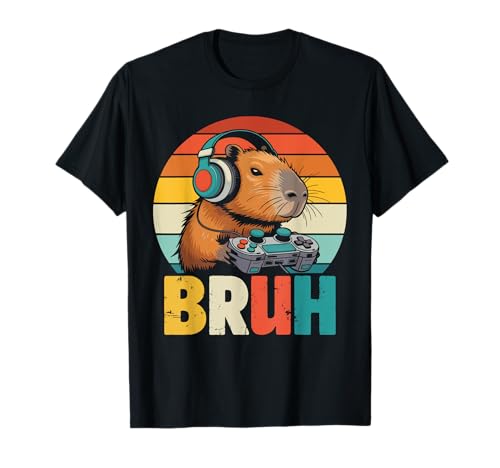 Capybara Lustige Videospiele Capybara Bruh Retro Capybara Jungen T-Shirt Capybara Lustige Videospiele Capybara Bruh Retro Capybara Jungen T-Shirt von Gaming Capybara Bruh Video Games For Boys Kids