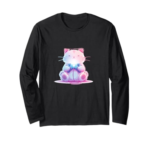 Niedliches Japanisches Gaming-Katzenkostüm für Jungen und Mädchen Langarmshirt von Gaming Cat Outfit