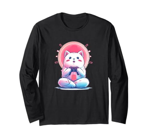 Videospiele Katzenkostüm für Erwachsene und Kinder Langarmshirt von Gaming Cat Outfit