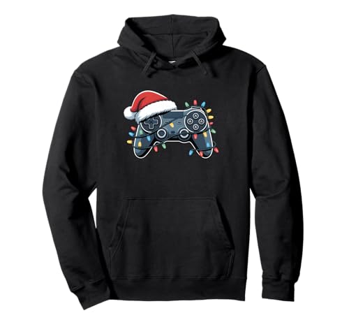 Videospiel-Controller Weihnachten Nikolausmütze Gamer Jungen Herren Pullover Hoodie Videospiel-Controller Weihnachten Nikolausmütze Gamer Jungen Herren Pullover Hoodie von Gaming Controller Xmas Lights