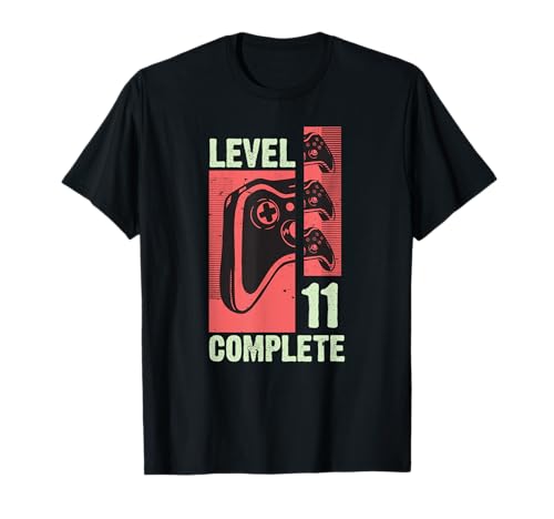 11 Geburtstag Geschenk Gamer Shirt Jungen Mädchen T-Shirt von Gaming Geburtstagsgeschenk Deko Geschenkidee