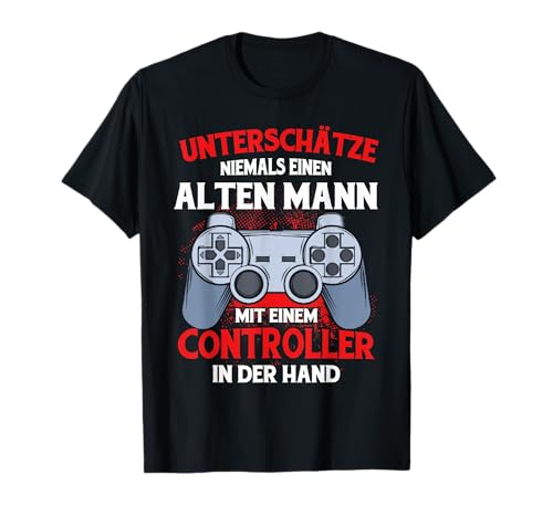 Zocken Tshirt Lustig Herren Rentner Gaming Controller Zocker T-Shirt Zocken Tshirt Lustig Herren Rentner Gaming Controller Zocker T-Shirt von Gaming Geschenk Junge Opa Gamer Mädchen Zocken