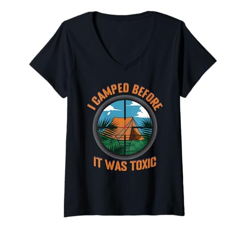 Damen Lustiger Gamer-Großvater Ich Habe gezeltet, Bevor es giftig war T-Shirt mit V-Ausschnitt Damen Lustiger Gamer-Großvater Ich Habe gezeltet, Bevor es giftig war T-Shirt mit V-Ausschnitt von Gaming Grandparent Funny Memes by NLTS