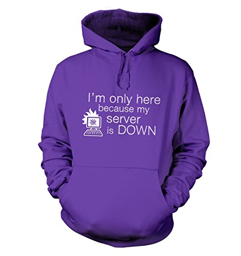 Kapuzenpullover Only Here Because My Server Is Down Gr. Large, violett von Gaming Hoodies By Big Mouth