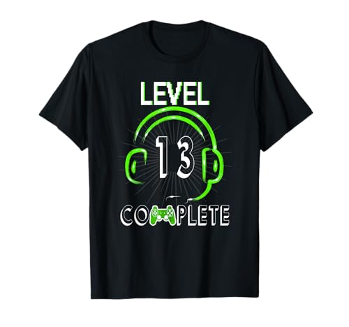 13.Geburtstag Level Complete 13 Jahre Jungen Herren Gamer T-Shirt 13.Geburtstag Level Complete 13 Jahre Jungen Herren Gamer T-Shirt von Gaming Kopfhörer Geschenkidee