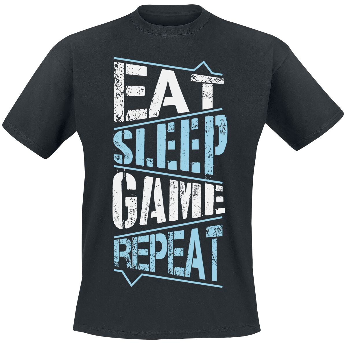 Gaming-Sprüche - Gaming T-Shirt - Eat Sleep Game Repeat - S bis 3XL - für Männer - Größe XXL - schwarz von Gaming-Sprüche