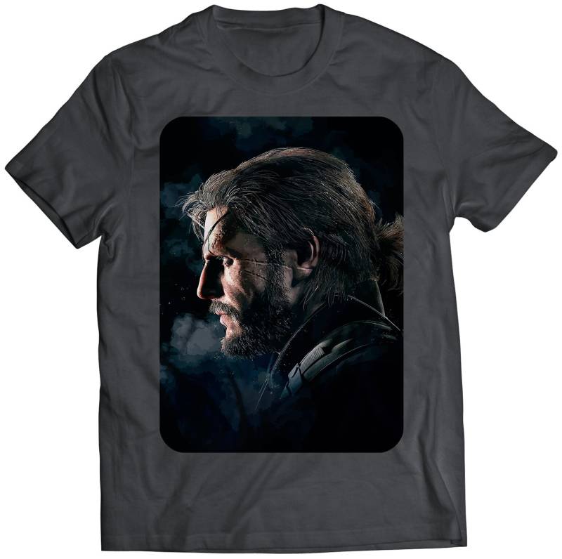 Big Boss Side Face Mgs V Premium Unisex T-Shirt | Vektorisiertes Design von GamingTee