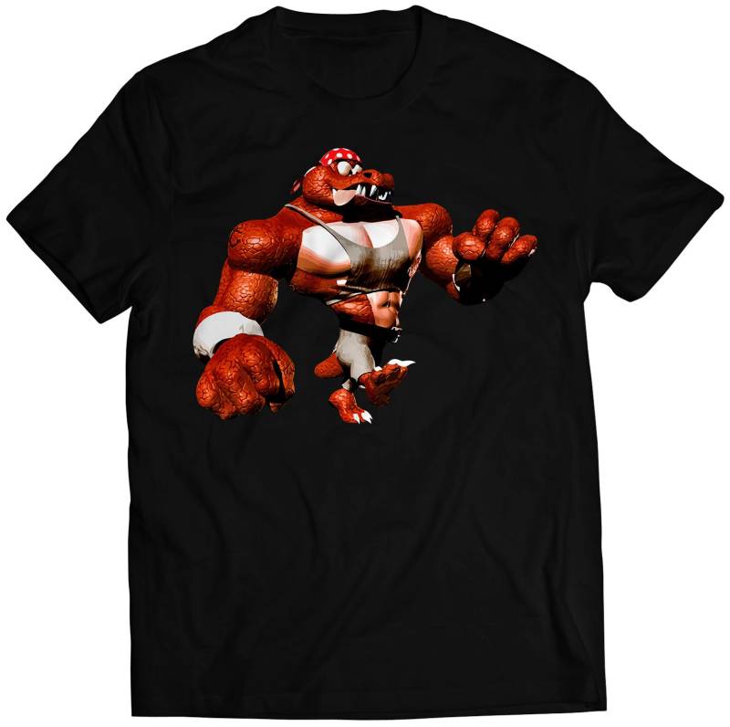 Rotes Kruncha Dkc2 Premium Unisex T-Shirt | Vektorisiertes Design von GamingTee