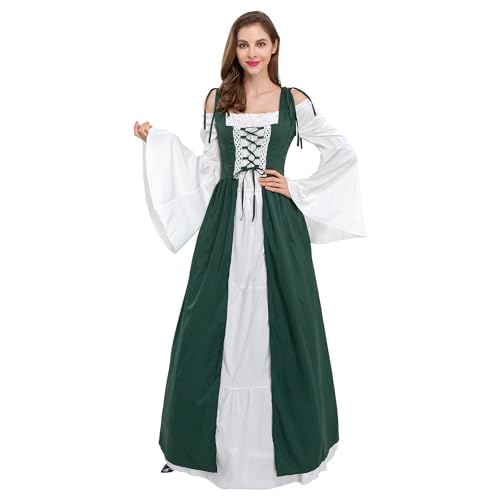 Gammify Damen Mittelalter Kleidung Renaissance Kostüm Kleid Viktorianischen Königin Kleider Prinzessin Kostüm Trompete Ärmel Gotisch Maxikleid Grün M Gammify Damen Mittelalter Kleidung Renaissance Kostüm Kleid Viktorianischen Königin Kleider Prinzessin Kostüm Trompete Ärmel Gotisch Maxikleid Grün M von Gammify