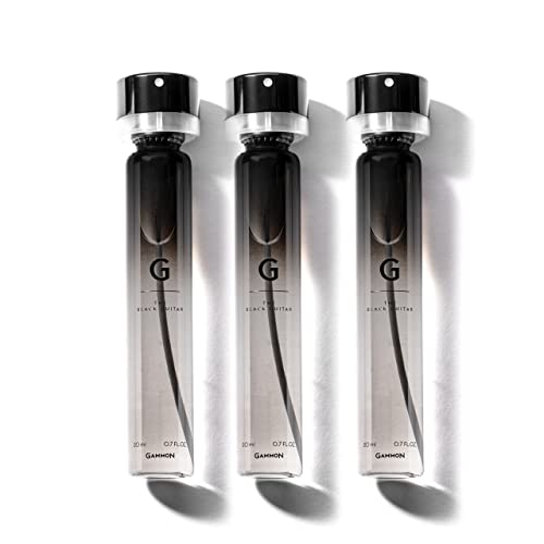 GAMMON Black Notes Parfum Recharge-Set G (3x20 ml), das aromatisch-fruchtige BLACK GUITAR Herren Parfum zum Nachfüllen, Fougère Duft für Männer mit 20 % Parfum-Öl (Starter-Set vorausgesetzt) von Gammon