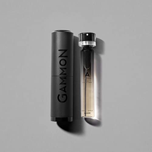 GAMMON Black Notes Parfum Starter A (1x20 ml), das holzig-süße BLACK PIANO Herren Parfum, Oriental Duft für Männer mit 20 prozent Parfum-Öl, inklusive hochwertigem Aluminium Suit von Gammon