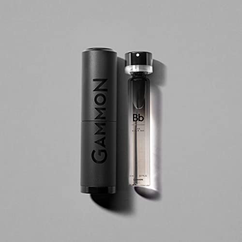 GAMMON Black Notes Parfum Starter Bb (1x20 ml), das holzig-würzige BLACK SAX Herren Parfum, Woody Duft für Männer mit 20 prozent Parfum-Öl, inklusive hochwertigem Aluminium Suit von Gammon