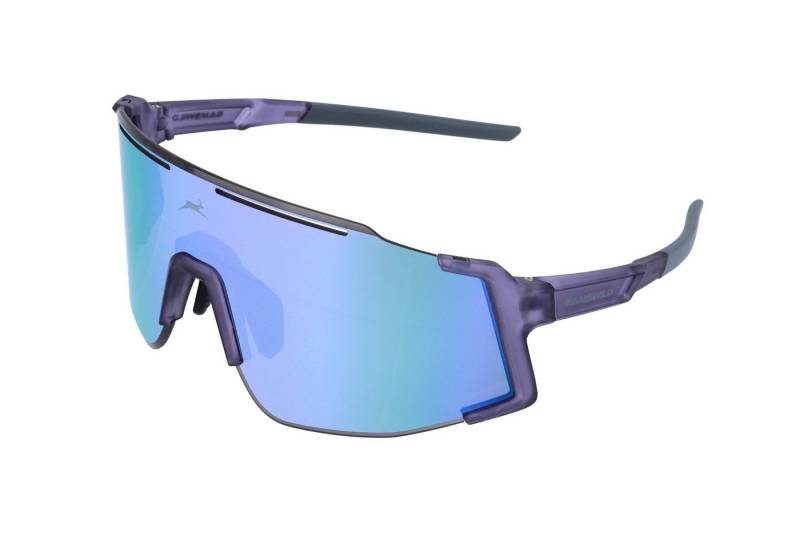 Gamswild Monoscheibensonnenbrille UV400 Sonnenbrille Skibrille Fahrradbrille eng anliegend Sportbrille WS5844 Damen, Herren, beere, grün, grau von Gamswild