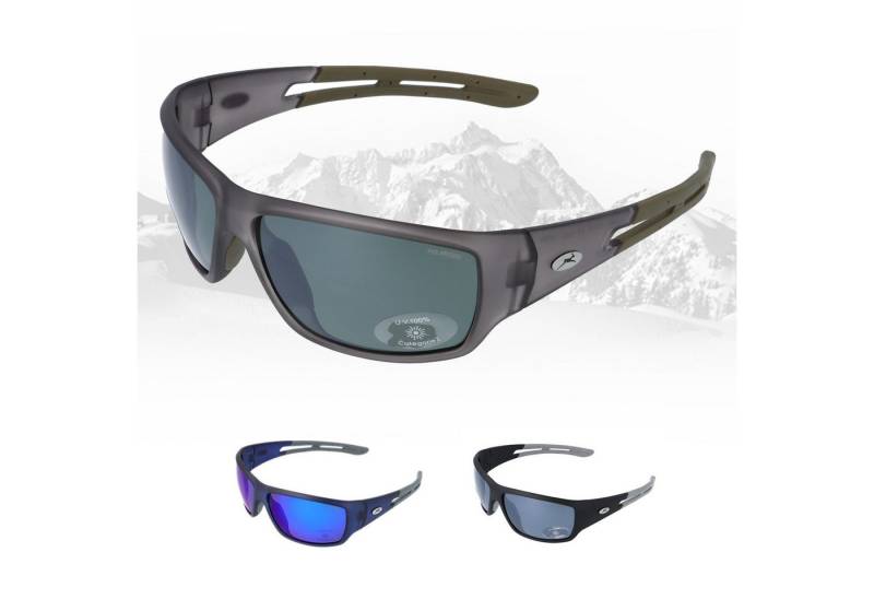 Gamswild Skibrille UV400 Sonnenbrille Fahrradbrille extra breite Bügel Damen, Herren Modell WS7127 in schwarz, grau, blau von Gamswild