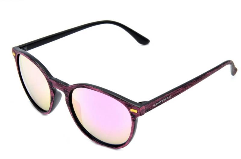 Gamswild Sonnenbrille UV400 GAMSSTYLE Holzoptik verspiegelte Gläser Modebrille Damen Herren Modell WM1020 WM1122 von Gamswild