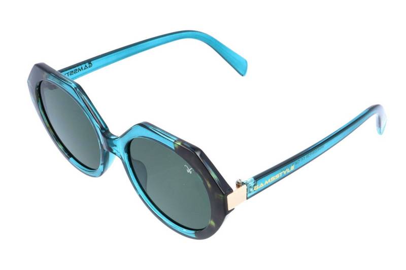 Gamswild Sonnenbrille UV400 GAMSSTYLE Modebrille Italien Style halbtransparente Fassung Damen Modell WM6328 in türkis, klar, schwarz von Gamswild
