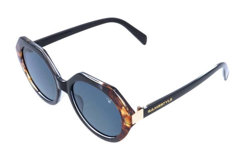 Gamswild Sonnenbrille UV400 GAMSSTYLE Modebrille Italien Style halbtransparente Fassung Damen Modell WM6328 in türkis, klar, schwarz von Gamswild