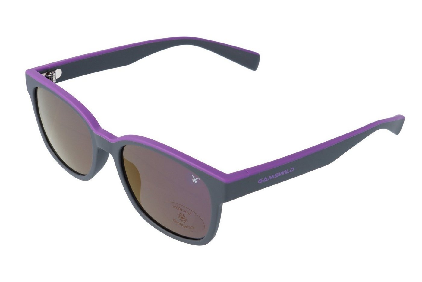 Gamswild Sonnenbrille UV400 GAMSSTYLE Modebrille zweifrabig Damen Herren Unisex Modell WM7332 in lila, grün, grau von Gamswild