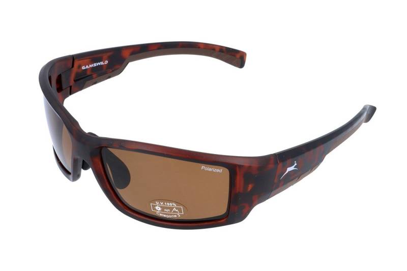 Gamswild Sonnenbrille UV400 Sonnenbrille Skibrille Fahrradbrille TR90, polarisiert Damen Herren Modell WS9328 in braun, schwarz von Gamswild
