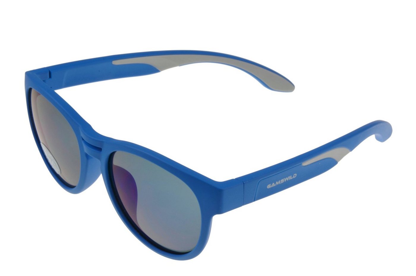 Gamswild Sonnenbrille UV400 GAMSKIDS Jugendbrille 5 -10 J. Kinderbrille verspiegelt kids Unisex Modell WJ5022 in blau, grau-grün, grau-rot von Gamswild