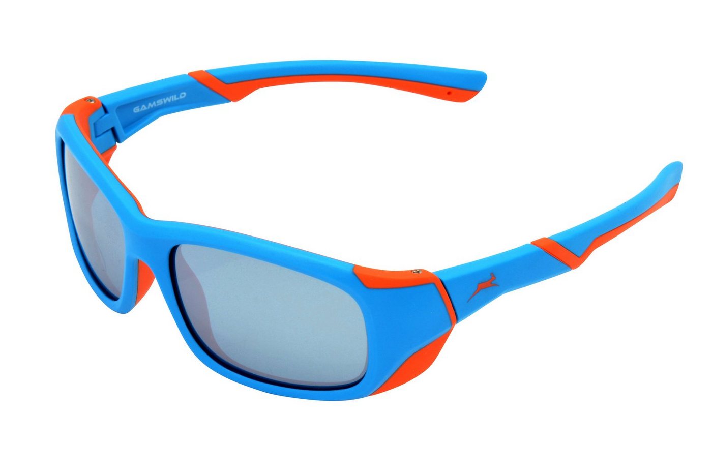 Gamswild Sonnenbrille UV400 GAMSKIDS Kinderbrille 6-12 Jahre Jugendbrille flexibel Mädchen Jungen Modell WJ5119 in blau - orange, grün - grau, dunkelrot -orange von Gamswild