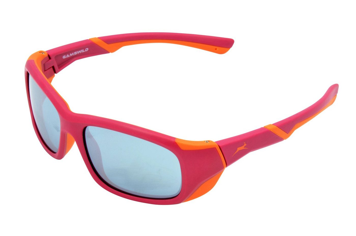 Gamswild Sonnenbrille UV400 GAMSKIDS Kinderbrille 6-12 Jahre Jugendbrille flexibel Mädchen Jungen Modell WJ5119 in blau - orange, grün - grau, dunkelrot -orange von Gamswild