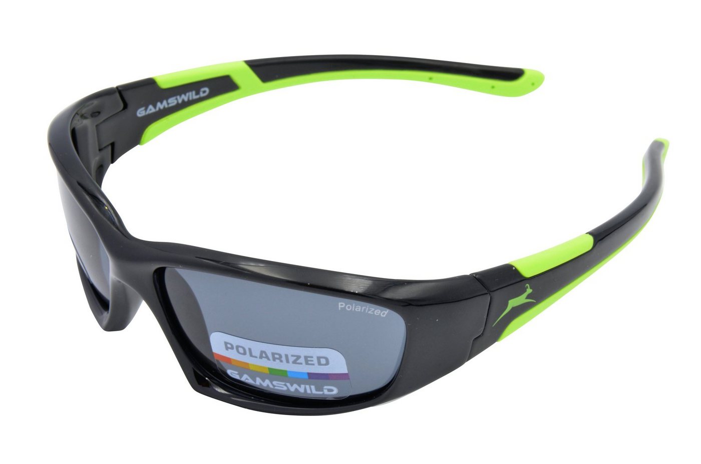 Gamswild Sonnenbrille UV400 GAMSKIDS Jugendbrille 5-12 Jahre Kinderbrille Mädchen Jungen kids Modell WJ5821 in beere, blau, weiß, schwarz-grün, rot-grau von Gamswild