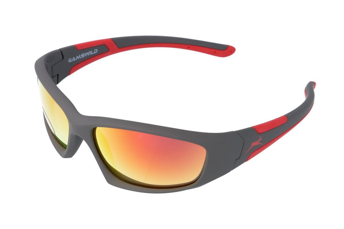 Gamswild Sonnenbrille UV400 GAMSKIDS Jugendbrille 5-12 Jahre Kinderbrille Mädchen Jungen kids Modell WJ5821 in beere, blau, weiß, schwarz-grün, rot-grau von Gamswild