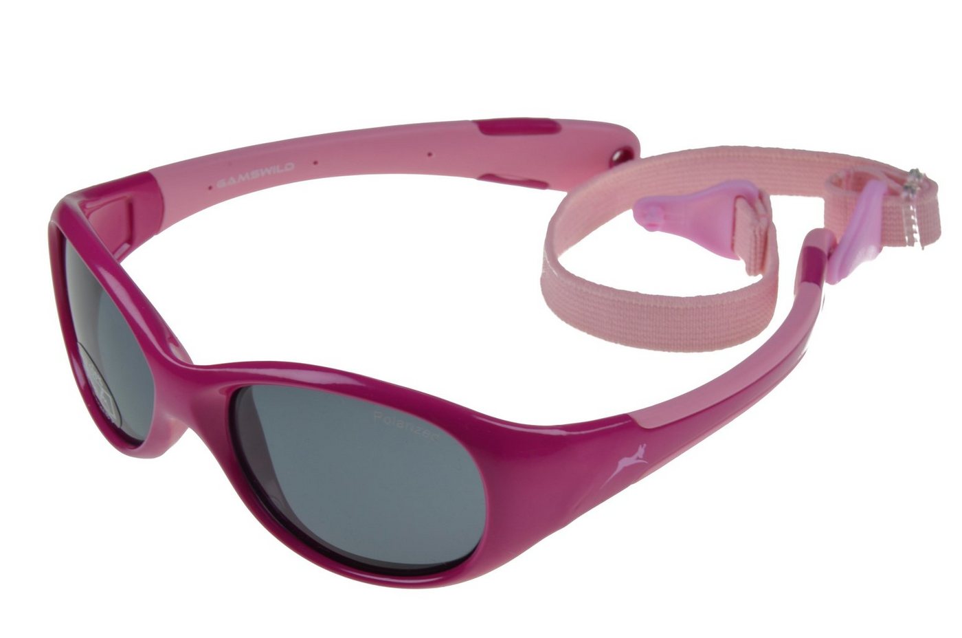 Gamswild Sonnenbrille UV400 GAMSKIDS Kinderbrille 2-5 Jahre Kleinkindbrille mit Brillenband Mädchen Jungen kids Modell WK5618 in rosa, grün, rot-orange von Gamswild