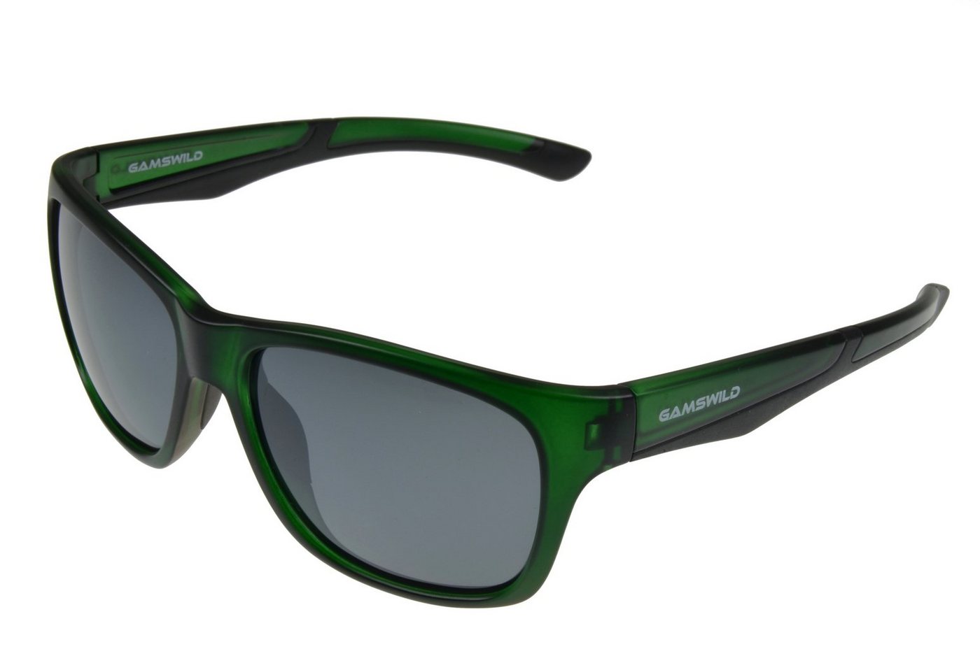 Gamswild Sonnenbrille UV400 GAMSSTYLE Modebrille TR90 Komfortbügel Damen Herren Unisex Modell WM4934 in, grün, schwarz-grün, blau/grau -transparent von Gamswild