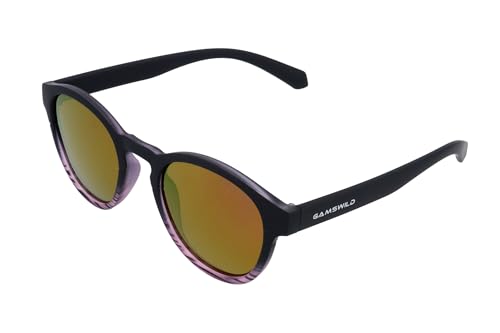 Gamswild Sonnenbrille WM6224 GAMSSTYLE Mode Brille Damen Herren Unisex Softtouch polarisiert Leichtgewicht | braun | rot | lila, Farbe: Lila von Gamswild