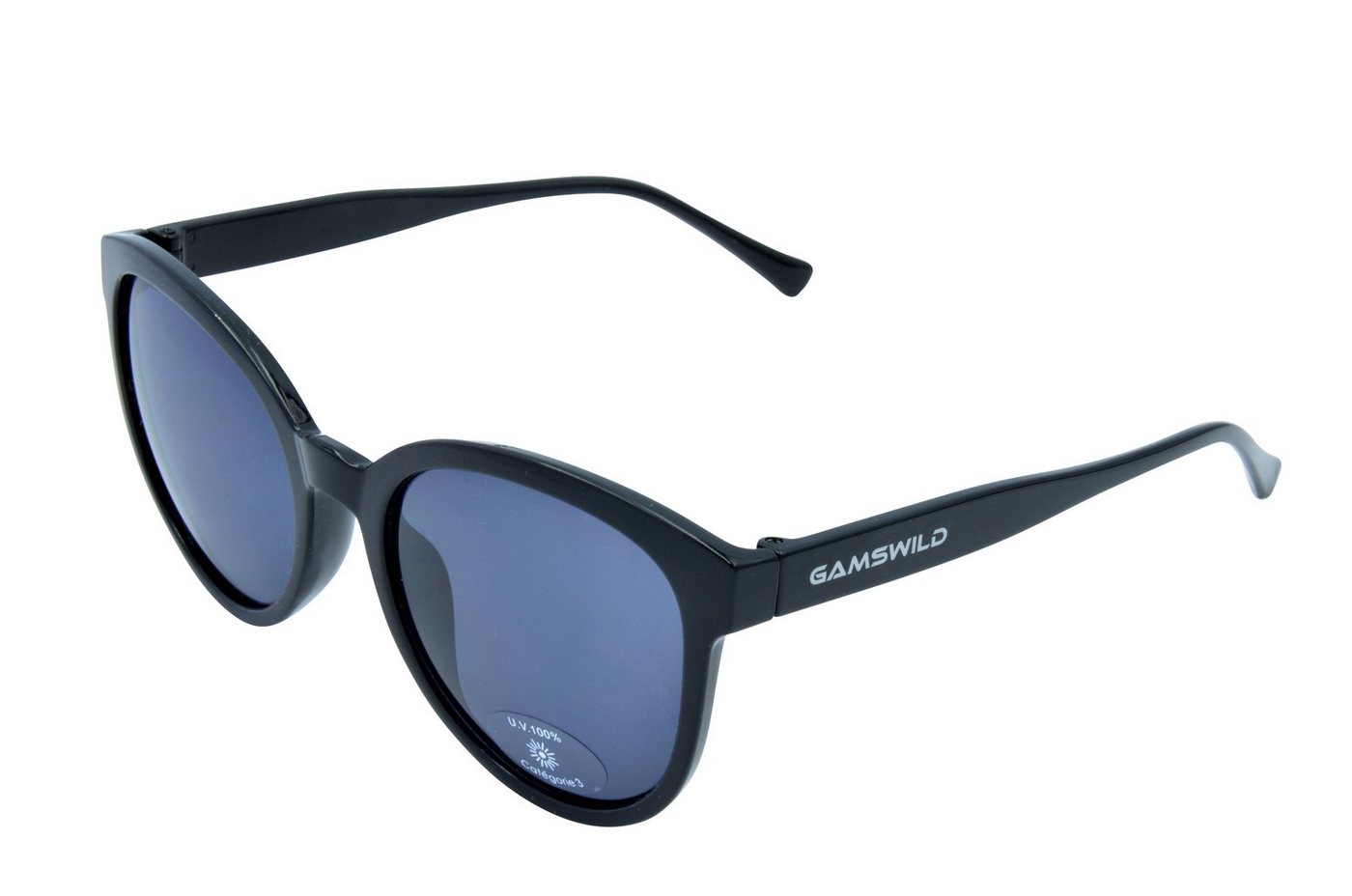 Gamswild Sonnenbrille UV400 GAMSSTYLE Modebrille Pianolackoptik" Damen Modell WM7026 in schwarz" von Gamswild