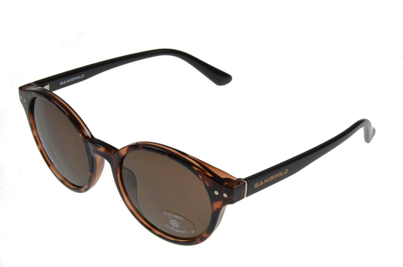 Gamswild Sonnenbrille UV400 GAMSSTYLE Modebrille Pianolack Damen Modell WM7129 in braun, schwarz von Gamswild