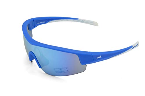 Gamswild Sonnenbrille WS2436 Sportbrille Skibrille Damen Herren Fahrradbrille Unisex | blau | schwarz | weiß, Farbe: Blau von Gamswild