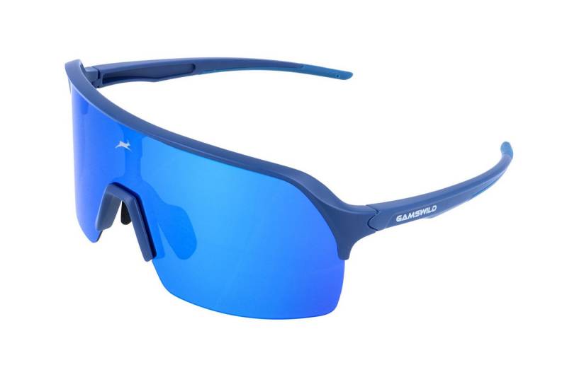 Gamswild Sportbrille UV400 Sonnenbrille Skibrille Fahrradbrille extra große Scheibe Damen, Herren Modell WS0046 in grün, blau, lila von Gamswild