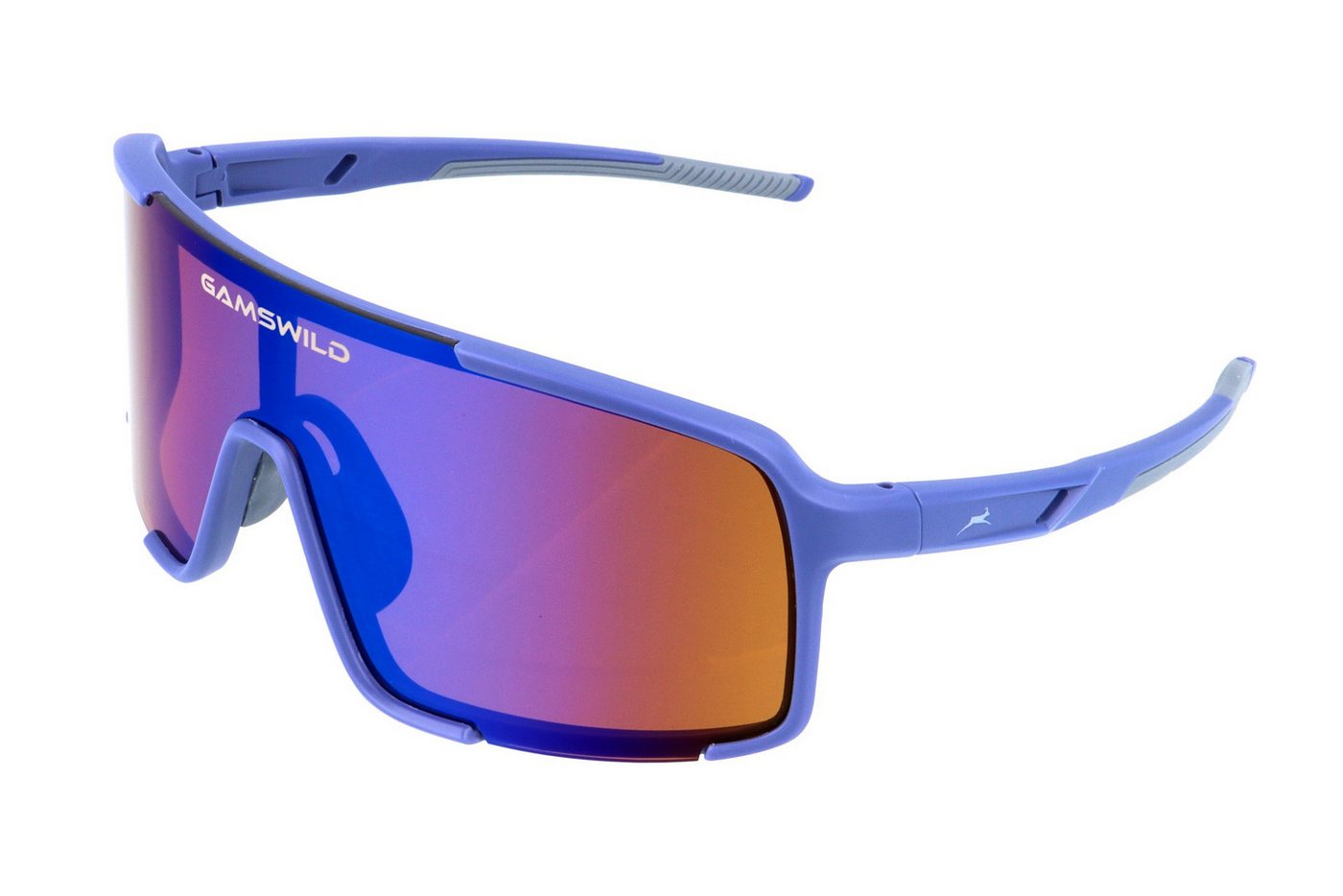 Gamswild Sportbrille UV400 Sonnenbrille Skibrille Fahrradbrille extra große Scheibe Damen, Herren Modell WS7440 in grün, blau, transparent von Gamswild