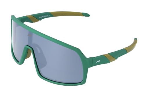 Gamswild WJ4024 Kinderbrille Sonnenbrille (5-12 Jahre) Sportbrille, Fahrradbrille, Skibrille super leicht, Jugendbrille Mädchenbrille kids | grün | lila | Blau | GAMSKIDS, Farbe: Grün von Gamswild