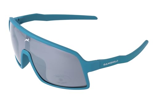 Gamswild WJ7424 Kinderbrille Sonnenbrille (5-12 Jahre) Sportbrille, Fahrradbrille, Skibrille super leicht, Jugendbrille Mädchenbrille kids | pink | grau | blau | GAMSKIDS, Farbe: Blau von Gamswild