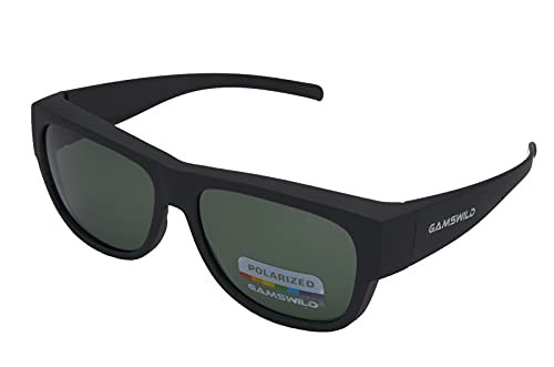 Gamswild WS6022 Überbrille Sonnenbrille Sportbrille Damen Herren Fahrradbrille | Schwarz G15 | blau | bordeaux von Gamswild