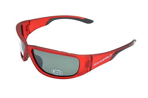 Gamswild WS9331 Sonnenbrille Sportbrille Skibrille Fahrradbrille Herren Damen Unisex | rot | blau | grün, Farbe: Rot von Gamswild