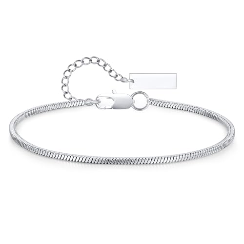 Gamtic Armkette Herren Edelstahl - Dünnes Cuban Link Armband, Kubanisches Gliederarmband, Figaro-Seilarmband, Geschenke für Männer (BR-1498S-19) von Gamtic