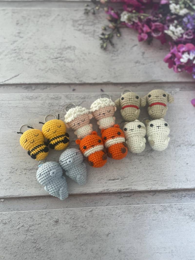 Handgemachte Amigurumi Tier Schlüsselanhänger Handgemachte Amigurumi Tier Schlüsselanhänger von GamzeliworldShop